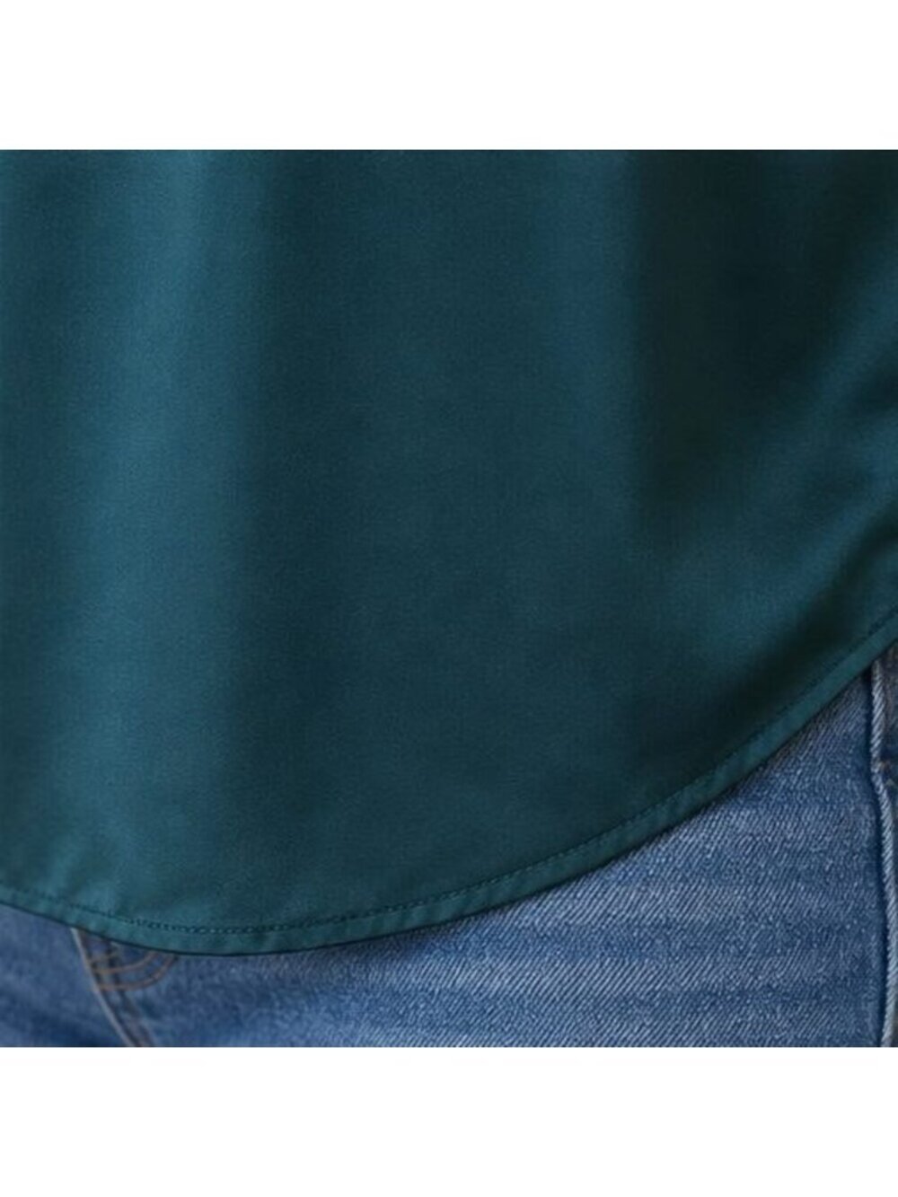 Teal Lace Trim Top - Picture 6 of 6